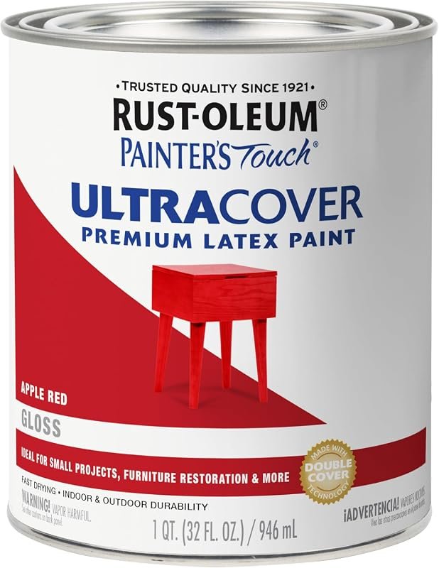 Rust‑Oleum Painter's Touch Brush Acrylic Latex Paint – Gloss Apple Red
