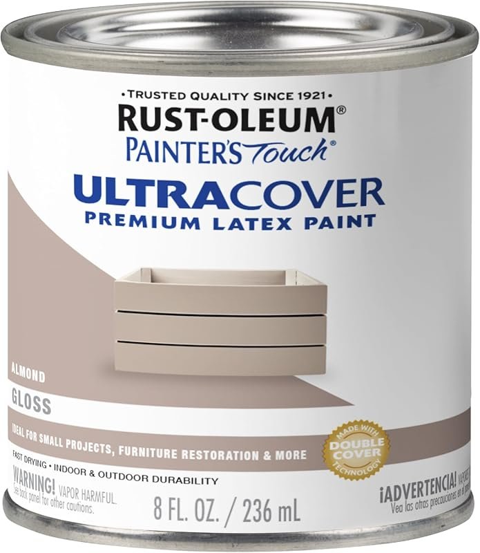 Rust‑Oleum Painter’s Touch Ultra Cover enamel offers high‑gloss almond