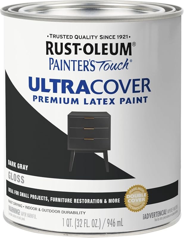Rust-Oleum Painter's Touch Latex Brush-On Paint in Gloss Dark Gray