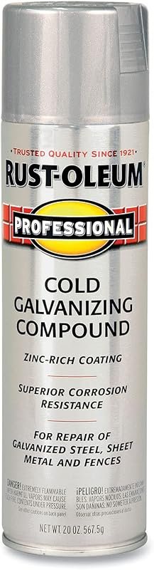 Rust-Oleum Professional Cold Galvanizing Compound Spray Paint for Industrial Metal Surfaces