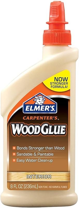 Elmer's E7010 Carpenter's Wood Glue – 8‑Ounce Tan Formula, Interior Us