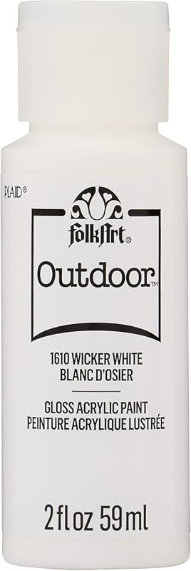 FolkArt Outdoor Acrylic Paint: Assorted Colors, 2 oz; Wicker White for