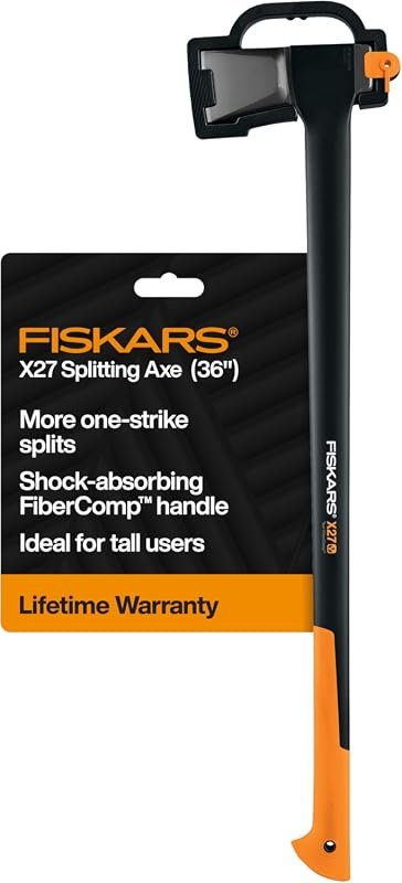 Fiskars X27 Super 36 Splitting Axe – Extra‑Long Handle, Heavy Head fo