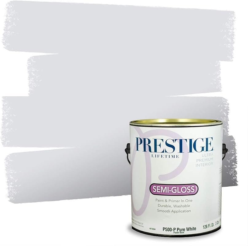 PRESTIGE Interior Paint & Primer in One, Heather Gray, Semi-Gloss, 1 G