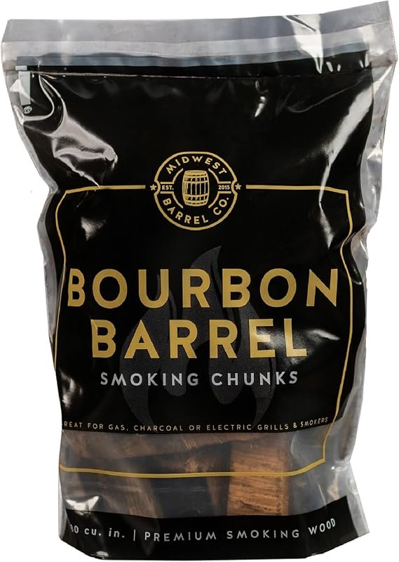 Midwest Barrel Company Bourbon Barrel Wood Chunks – 1‑4 in pieces add