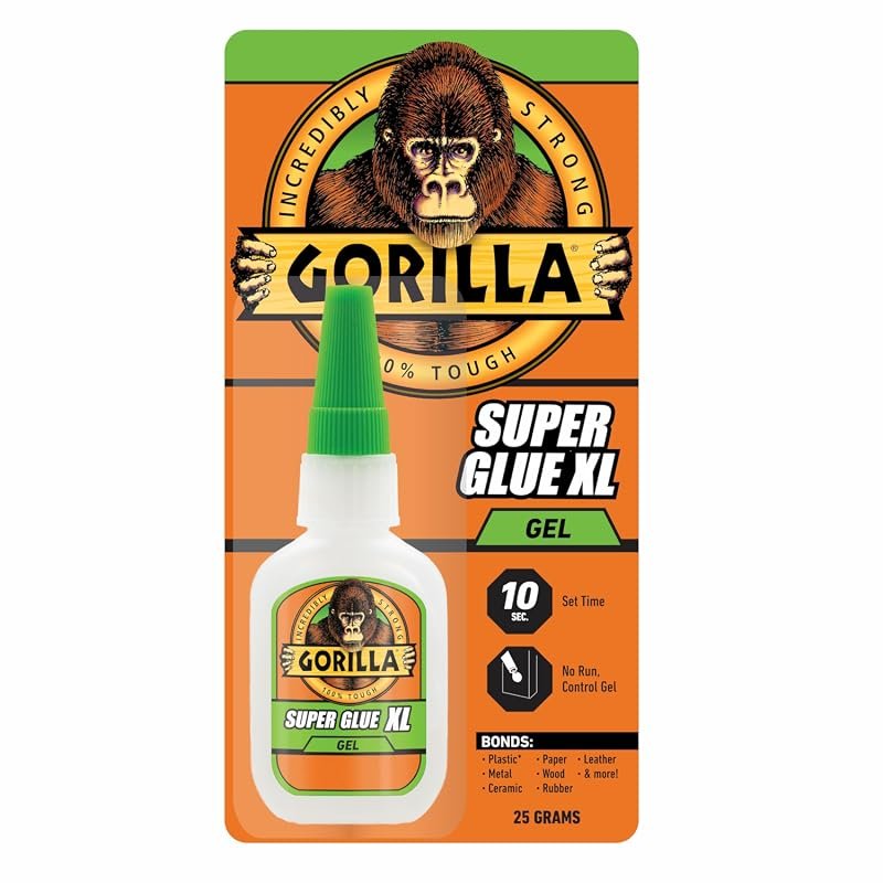 Gorilla Super Glue Gel XL – Clear 25 g Tube, Fast‑Setting, No‑Drip For
