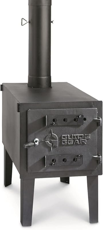 Guide Gear Large Wood Burning Stove – Portable Chimney Pipe for Cookin