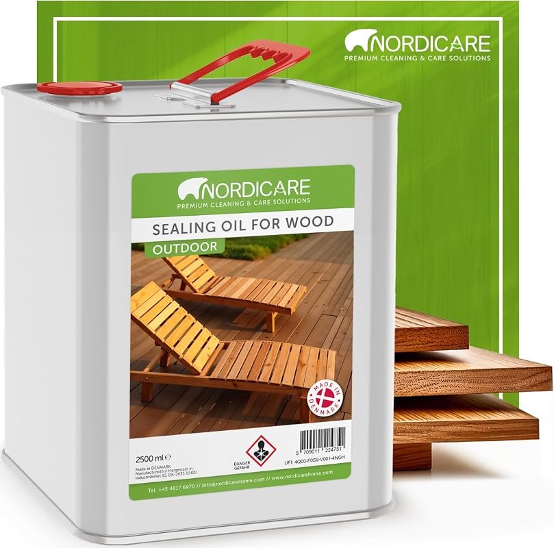 Nordicare 84.5 oz Teak Oil & Sealer Restores Weathered Teak, Acacia, O