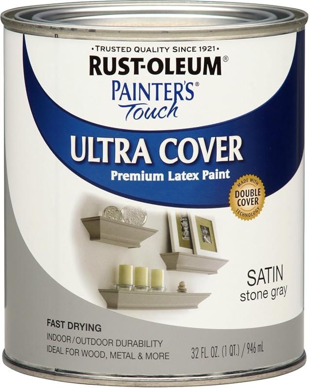 Rust-Oleum Painter's Touch Latex Brush-On Paint in Satin Stone Gray