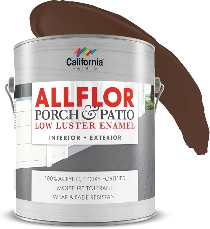 CALIFORNIA PAINTS ALLFLOR Porch, Patio and Floor Enamel, Saddle Brown,