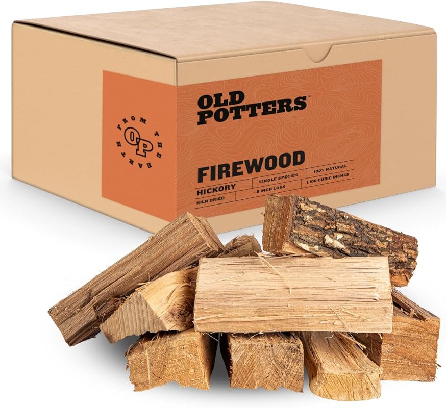 Old Potters Kiln Dried Hickory Firewood – 16–18 logs (8