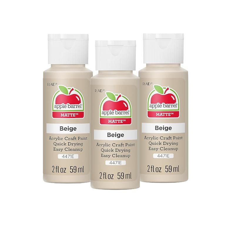 Apple Barrel Acrylic Paint, 2 oz, Assorted Colors Beige 4471E Pack of 