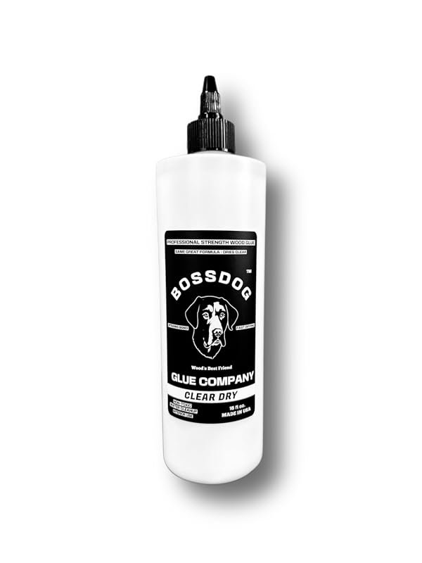 BOSSDOG Clear Dry Wood Glue – Fast‑Drying, Strong‑Bond, Cutting‑Board 