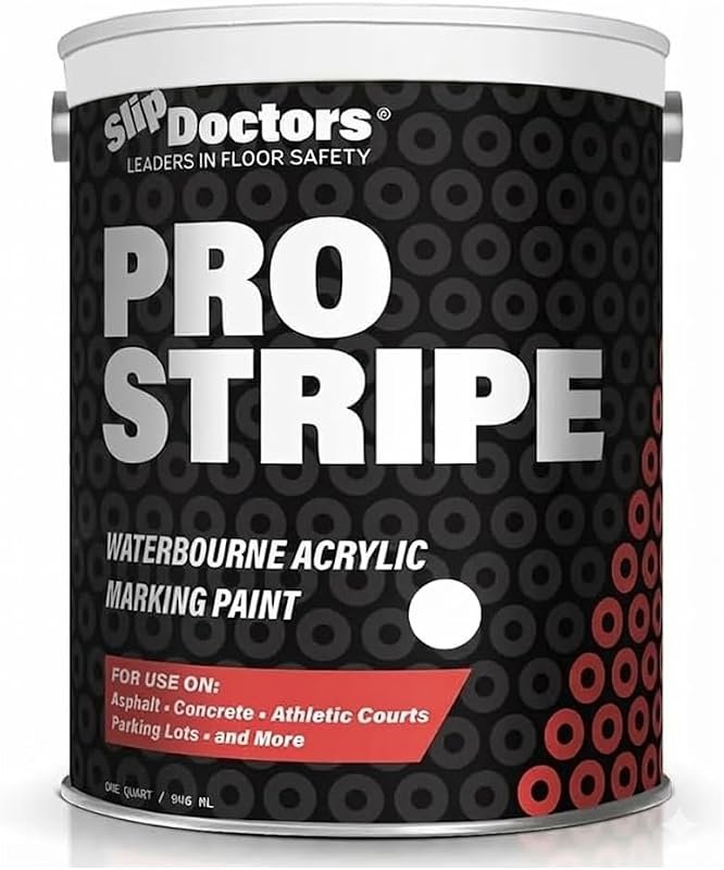 Pro Stripe High‑Performance Line Marking Paint – White, 1‑Quart, Ideal
