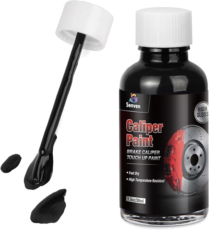 Premium Black Caliper Paint, Glossy Finish, High‑Temp Heat‑Resistant, 