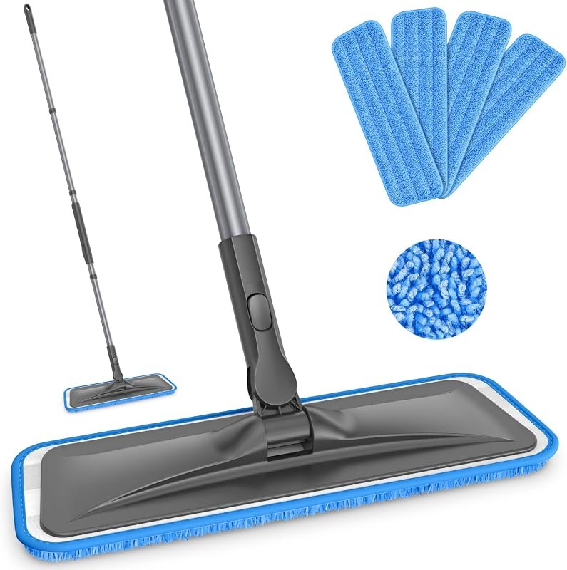 BPAWA Microfiber Flat Mop – Ultra‑Absorbent Cleaning for Hardwood, Til