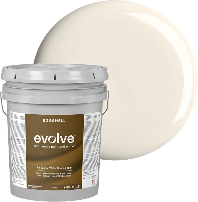 EVOLVE Interior Paint & Primer Coconut Cream Eggshell, 5-Gallon – One-