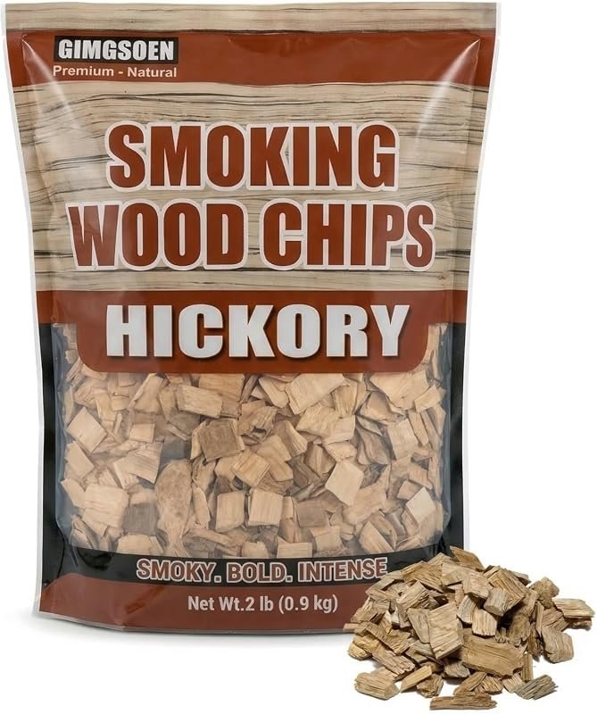 Premium Hickory Smoking Wood Chips – 2 lb Natural Smoker Chips Deliver