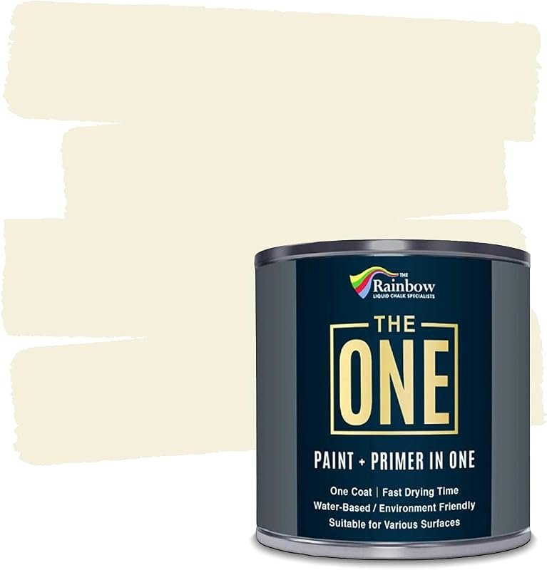 THE ONE All-In-One Paint and Primer in Light Cream Matte, 8.5 oz, one-coat, water-based with low voc