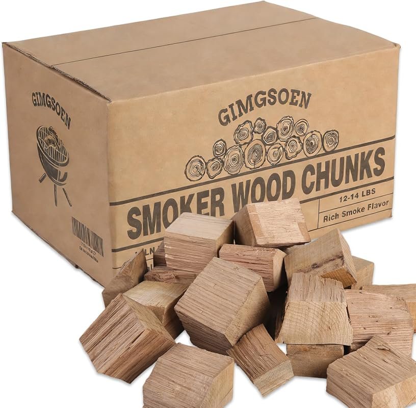 Oak Smoking Wood Chunks – 12–14 lb of 100% natural BBQ and smoker wood