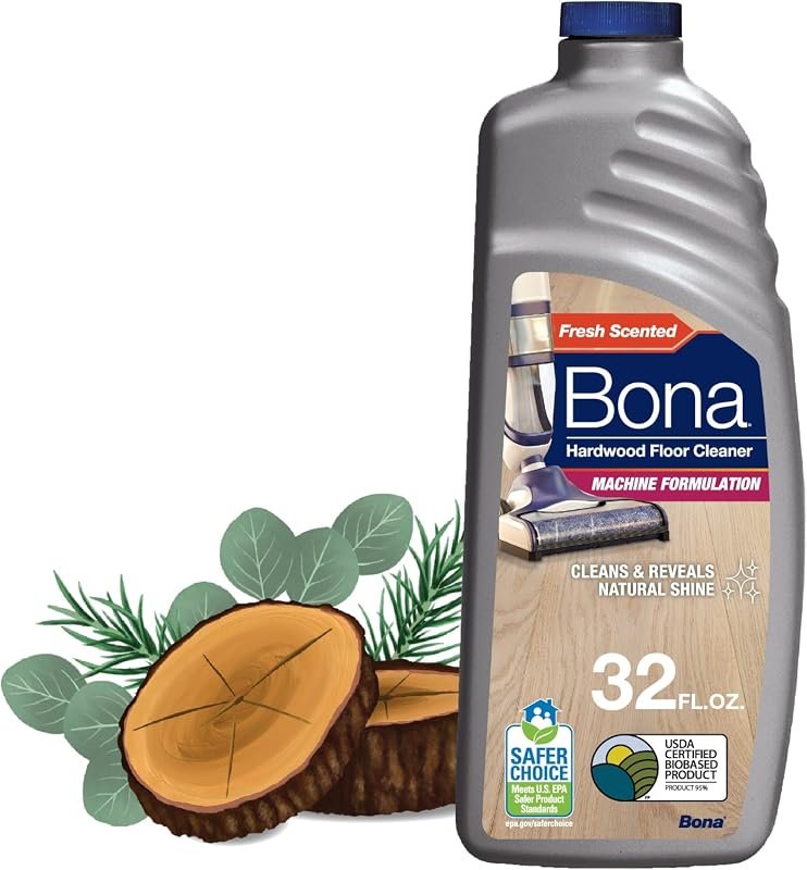 Bona Hardwood Floor Cleaner, 32 fl oz machine‑formulation, Cedar Wood