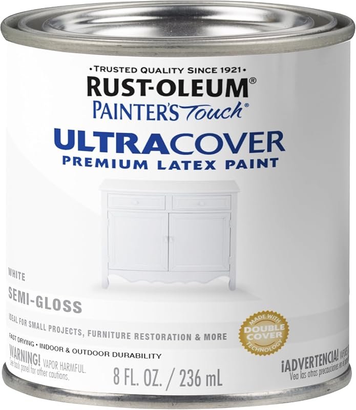 Rust-Oleum Painter's Touch Latex Brush-On Paint - Semi-Gloss White, Du