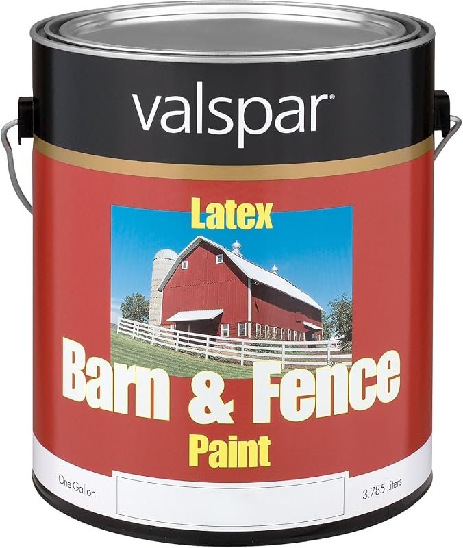 1-Gallon White Exterior Barn & Fence Latex Paint for durable outdoor c