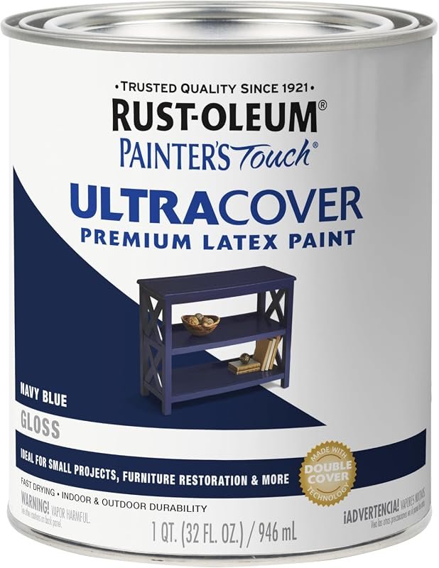 Rust-Oleum Painter's Touch Latex Brush-On Paint, Gloss Navy Blue, Dura