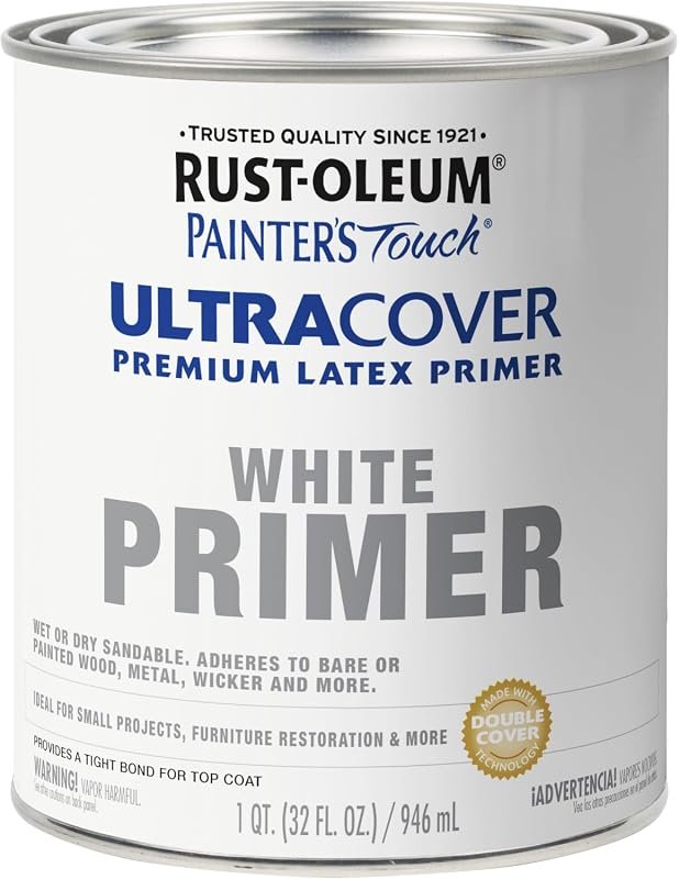 Rust-Oleum Brush-On Painter's Touch Latex Paint — Flat White, Primer-R