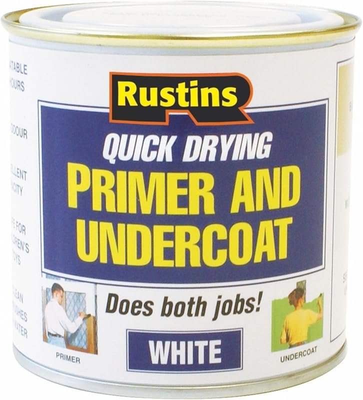 Rustins Quick Drying Primer and Undercoat in White – 250 ml, 8.5 Fl. O