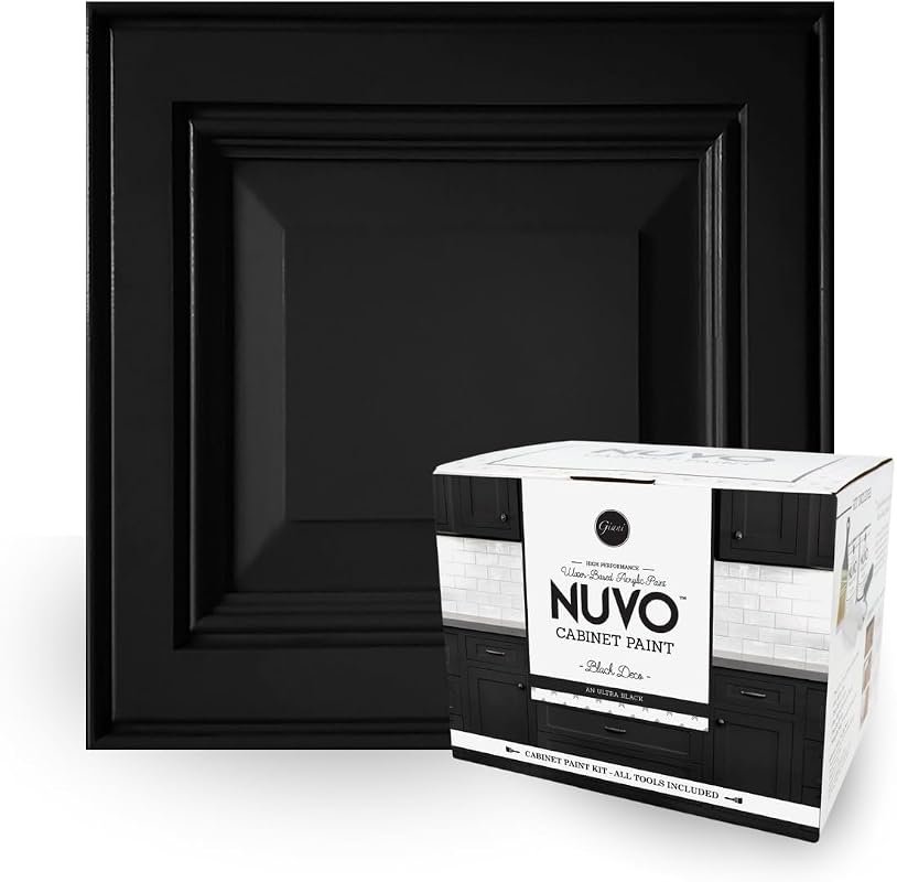 Nuvo Black Deco Cabinet Makeover Kit for Easy DIY, 7-Piece Set