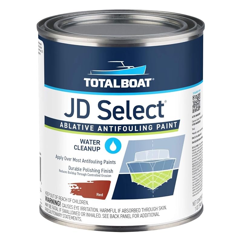 TotalBoat JD Select Water-Based Boat Antifouling Bottom Paint – Red Qu