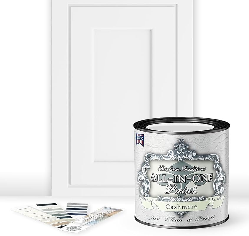 All-In-One Paint by Heirloom Traditions, Cashmere, Quart — Smooth, Durable Finish for Furniture Projects