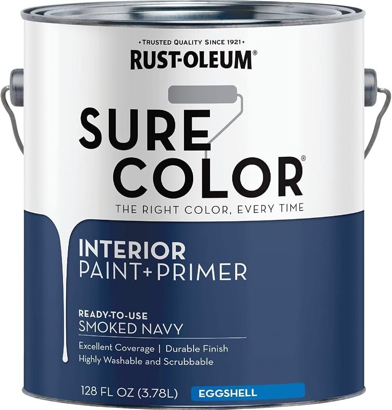 Rust-Oleum Simply Home Interior Wall Paint in Smoked Navy, Eggshell Fi