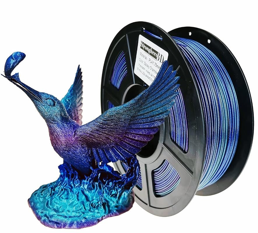 PLA Filament 1.75mm Glitter Galaxy Gradient — Green Blue Purple, 1kg S