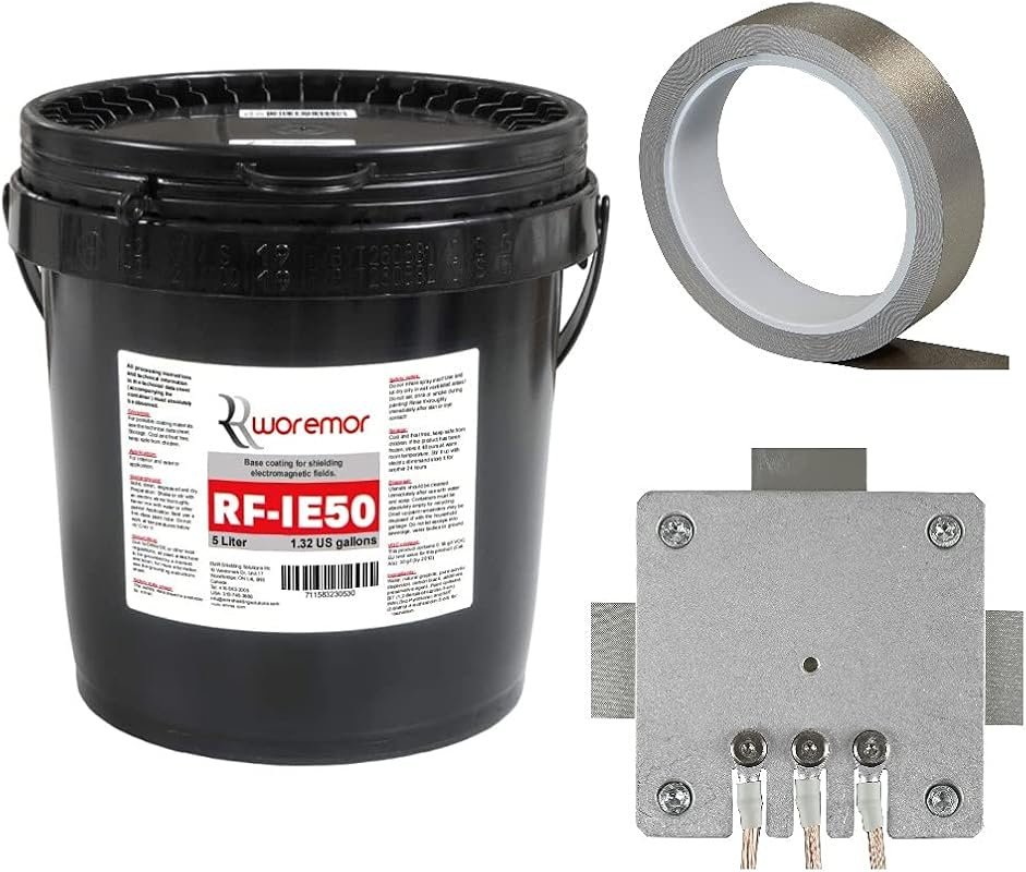 RF-IE50 EMF Paint with Grounding Kit for Effective RF Shielding and Gr