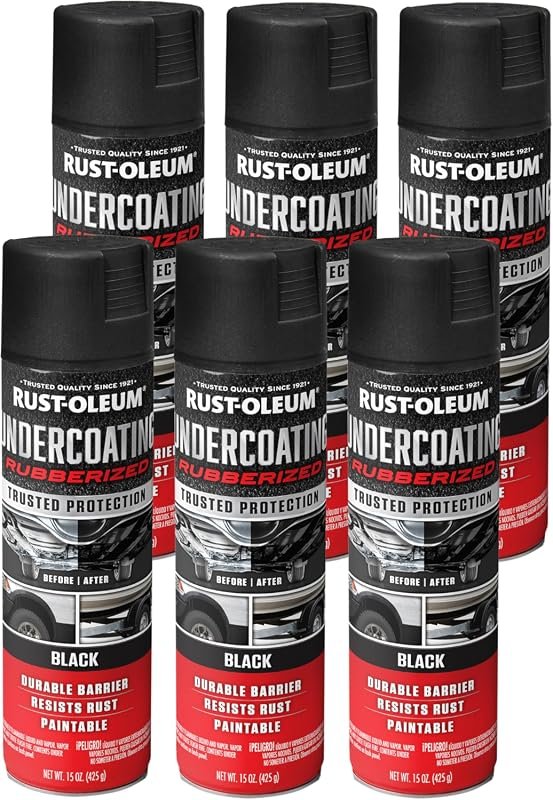 Rust-Oleum Rubberized Black Undercoating Spray Paint for Superior Rust
