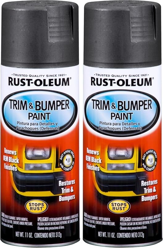 Rust-Oleum 251574 Automotive Trim & Bumper Spray - Matte Black, 11 oz,