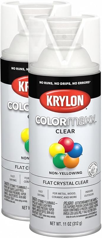 Krylon COLORmaxx Acrylic Clear Finish for Indoor/Outdoor Use in Flat C