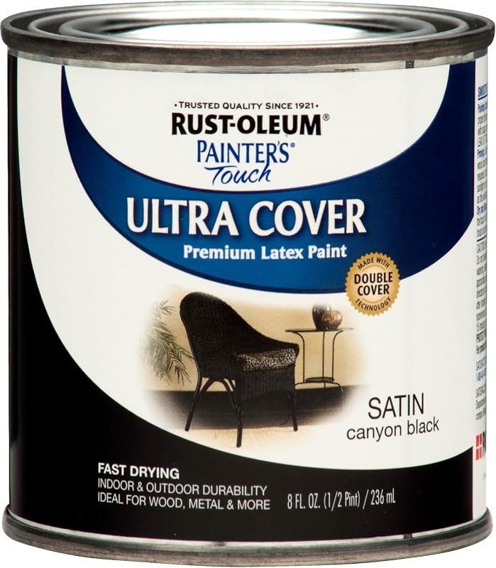 Rust-Oleum Painter's Touch Latex Brush-On Paint in Satin Canyon Black 