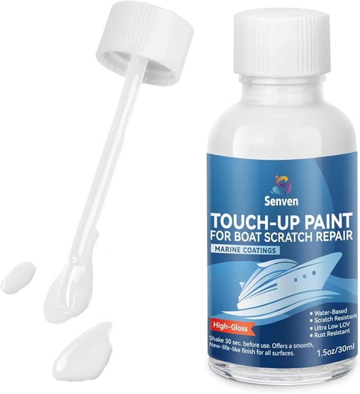 SENVEN High-Gloss Boat Touch-Up Pen for Marine Topside and Bottom Enamel, 30ml