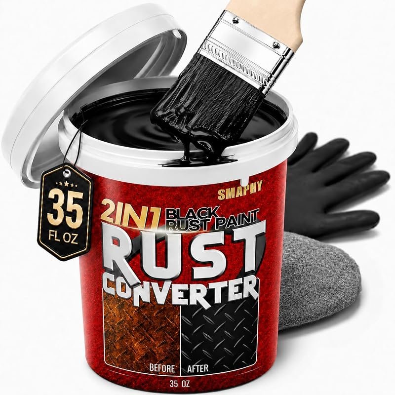 2-in-1 Rust Converter and Metal Primer, 35oz Rust Reformer Paint for M