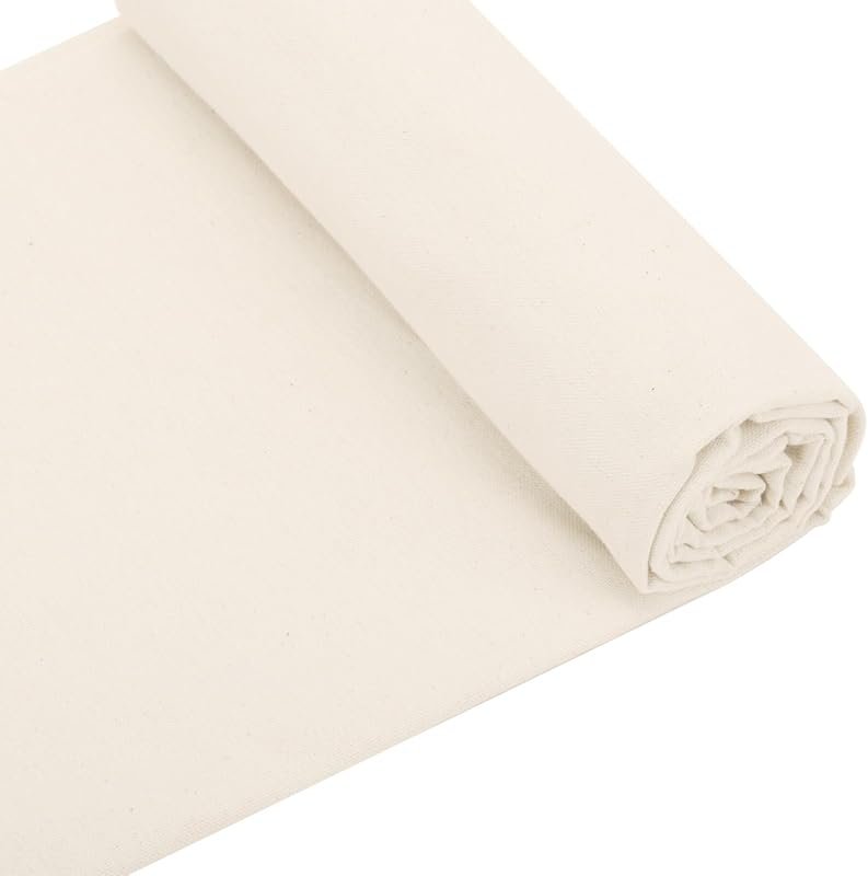 Natural 7oz Cotton Duck Canvas Fabric, 61-Inch Wide, 36-Inch Long (1 Yard)