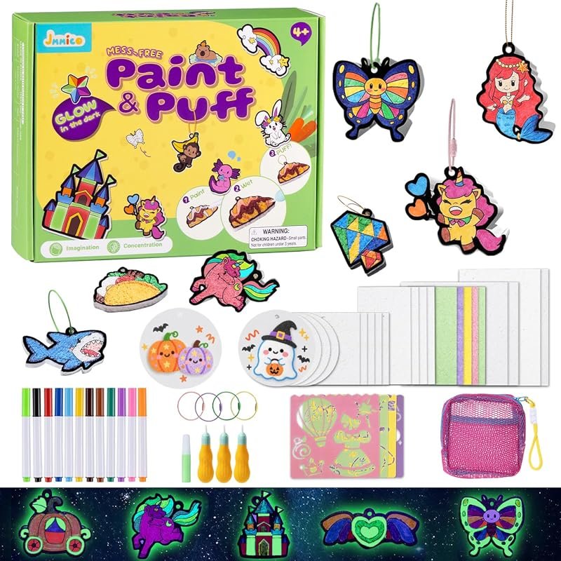 JMMICO 81-Pcs 3D Art Set for Mess-Free Kids Crafts Ages 4-8