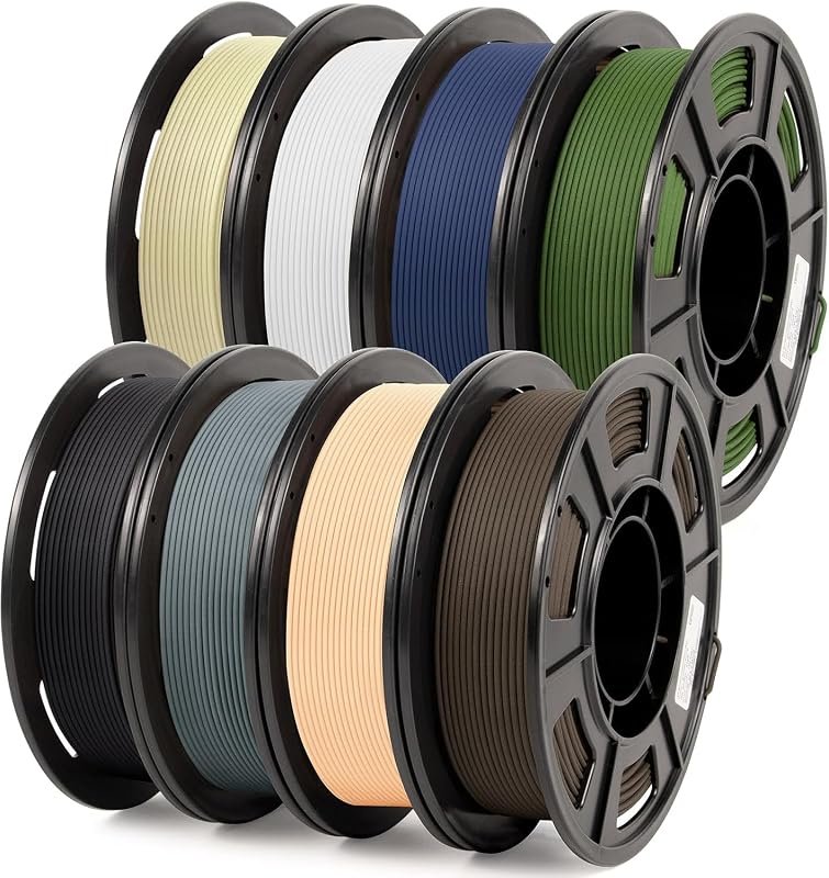 iSANMATE Matte PLA Filament Bundle with 8 Colors, 250g Each, 30-300mm/s for Bambu Lab
