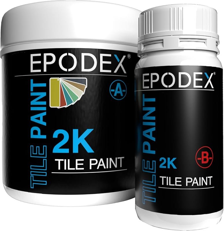 EPODEX Tile Paint 2K Epoxy – High-Gloss, Ultra White Finish
