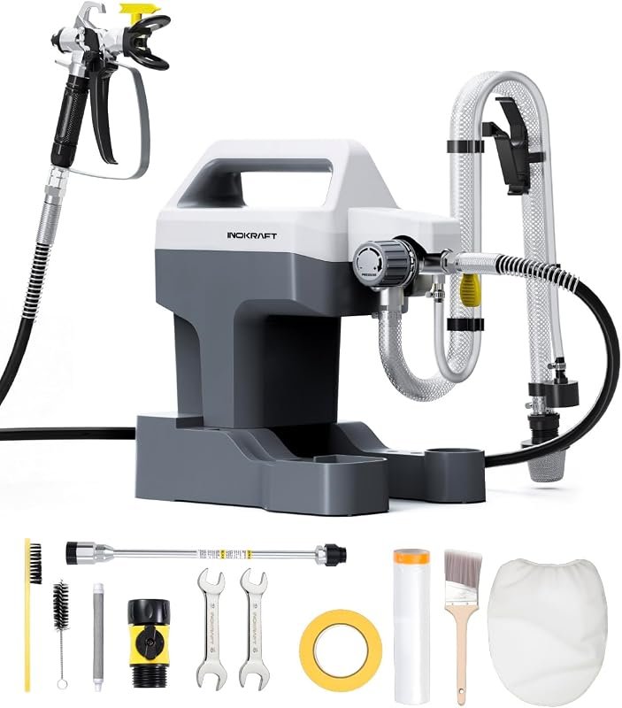InoKraft NEO Airless Paint Sprayer Kit Delivers 3000 PSI at 0.26 GPM,