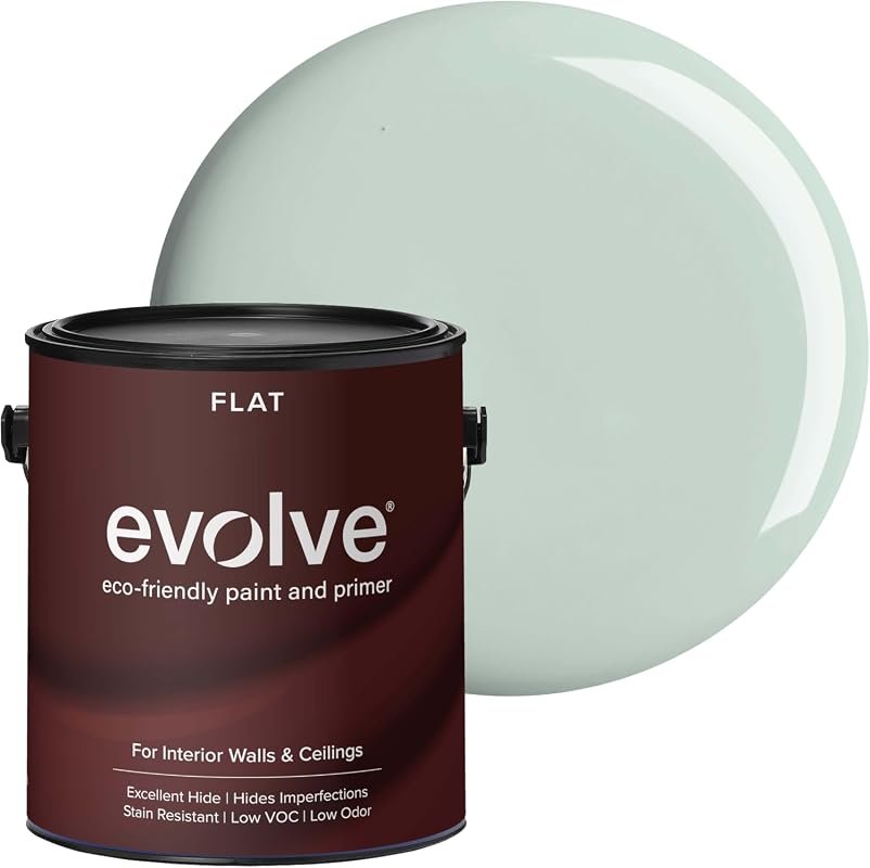 EVOLVE Interior Paint & Primer, Flat Greenhouse, 1 Gallon, One-Coat Co