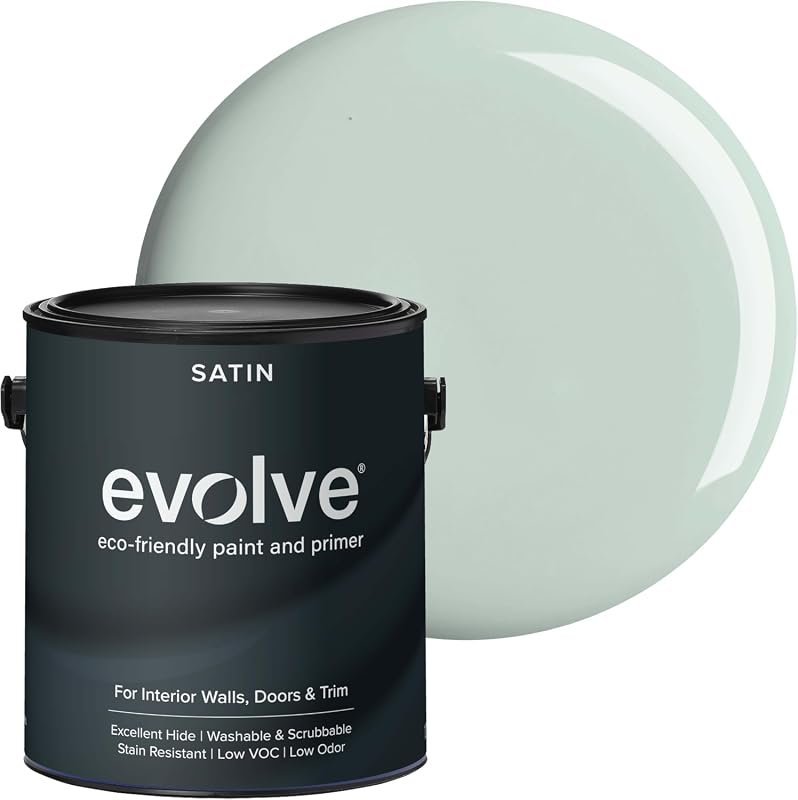 EVOLVE Interior Paint & Primer Satin Greenhouse, 1 Gallon, Low VOC, On