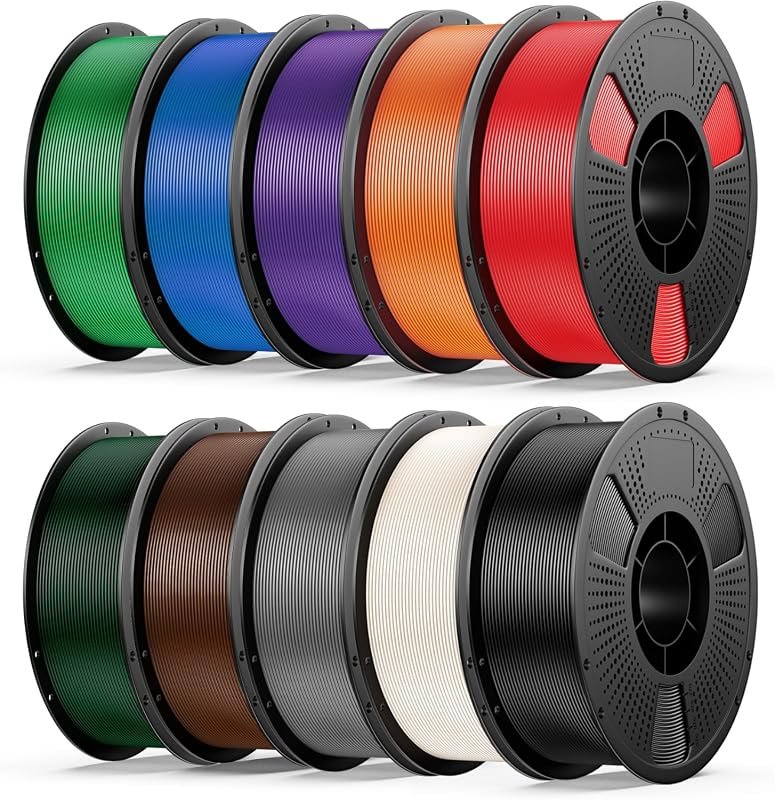 UJOY3D 10kg Hyper PLA+ 1.75mm Filament Bundle with 10 Spools, Multi-Co